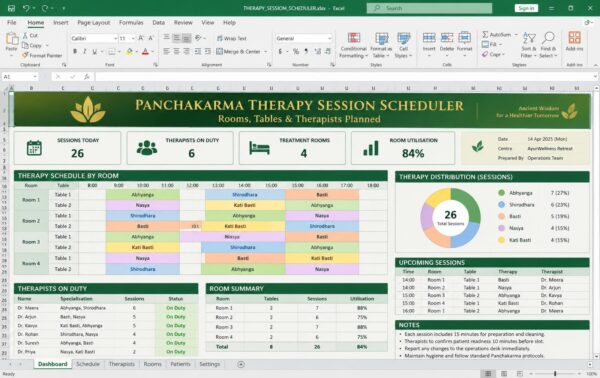 Panchakarma Therapy Session Scheduler