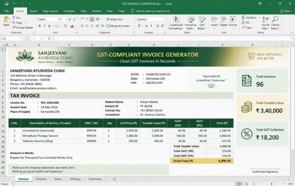 GST-Compliant Invoice Generator