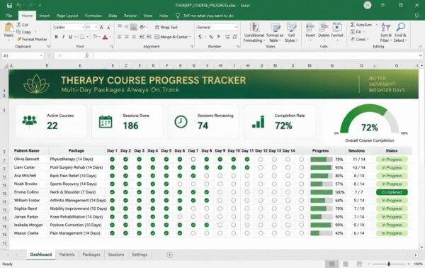 Therapy Course Progress Tracker