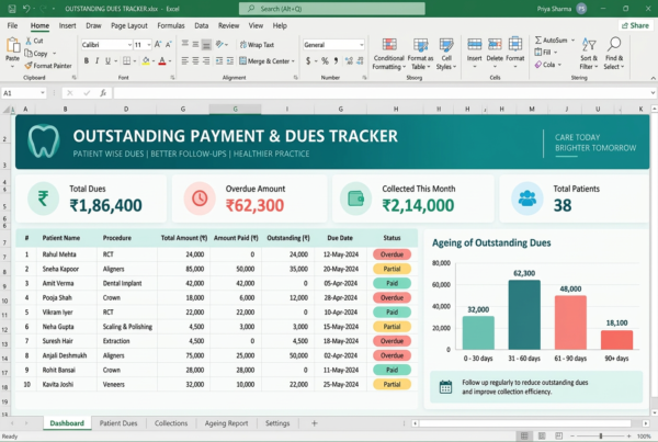 Outstanding Payment & Dues Tracker