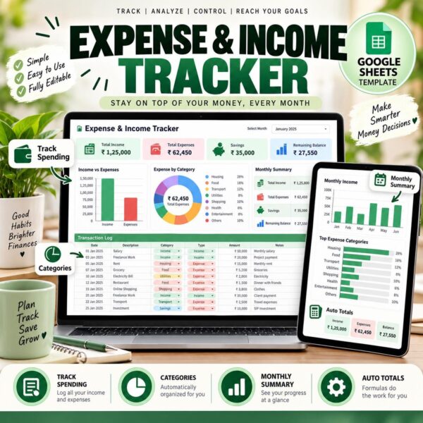 PLR Budget Spreadsheet Editable Budget Planner Template 3