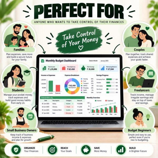 PLR Budget Spreadsheet Editable Budget Planner Template 9