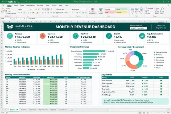 Monthly Revenue Dashboard