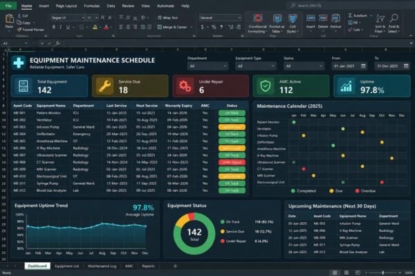 Equipment Maintenance Schedule