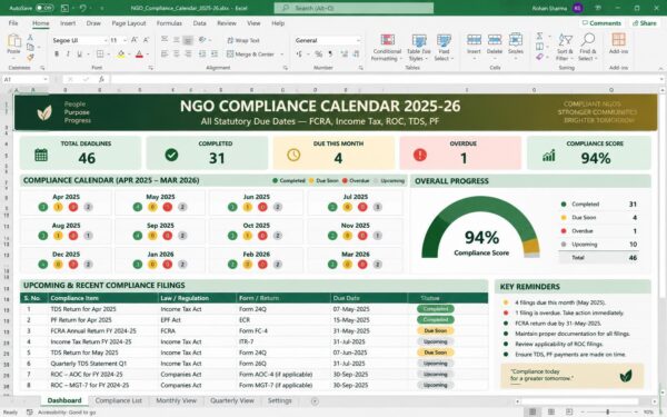Compliance Calendar 2025-26