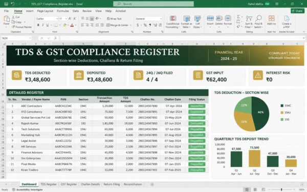 TDS & GST Register
