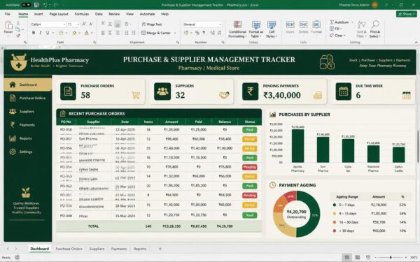 Purchase & Supplier Tracker