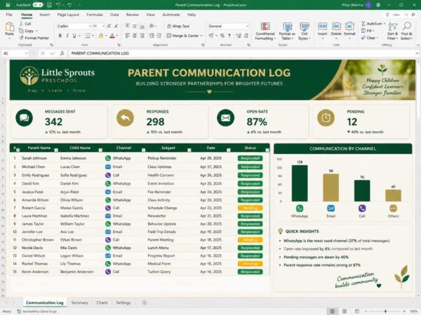 Parent Communication Log