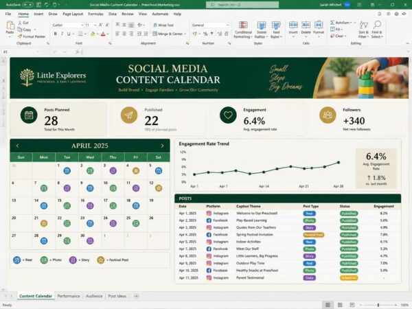 Social Media Content Calendar