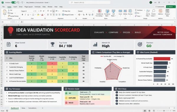 Idea Validation Scorecard