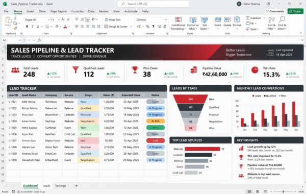 Sales Pipeline & Lead Tracker